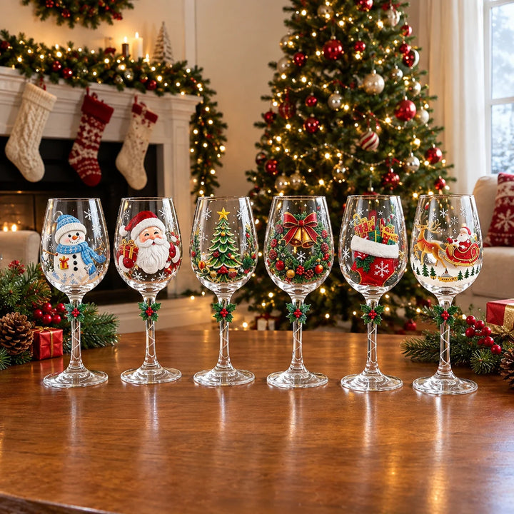 Christmas Festive Wine Glass Gift Set