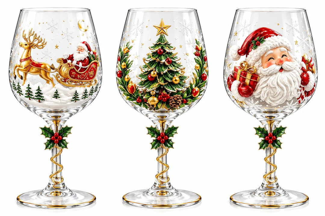 Christmas Festive Wine Glass Gift Set