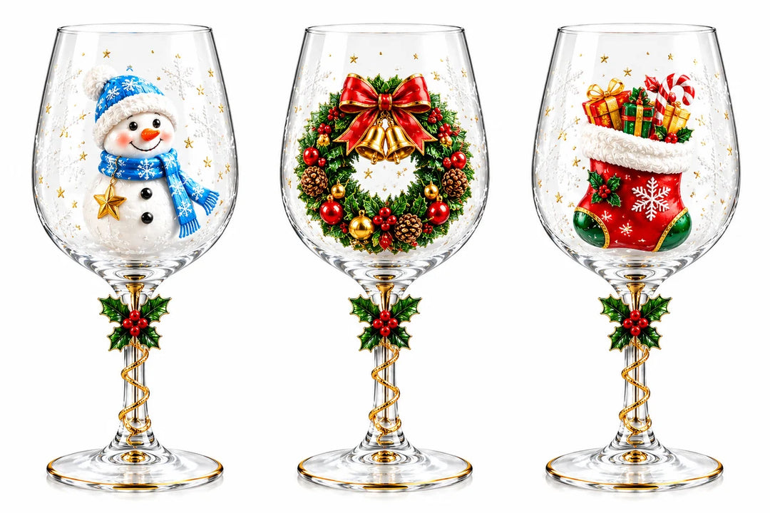 Christmas Festive Wine Glass Gift Set
