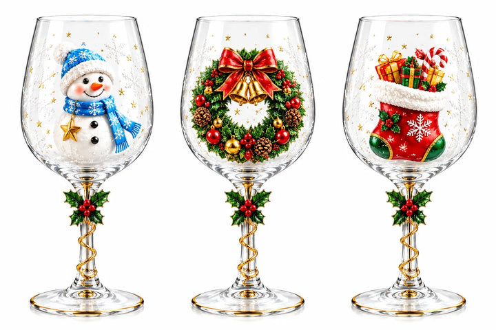Christmas Festive Wine Glass Gift Set