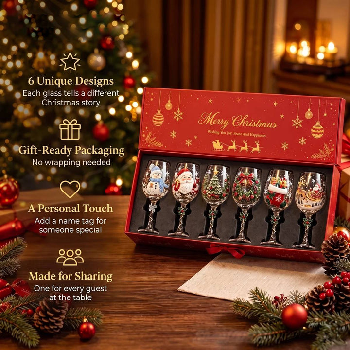 Christmas Festive Wine Glass Gift Set