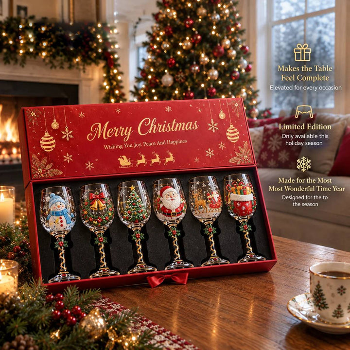 Christmas Festive Wine Glass Gift Set