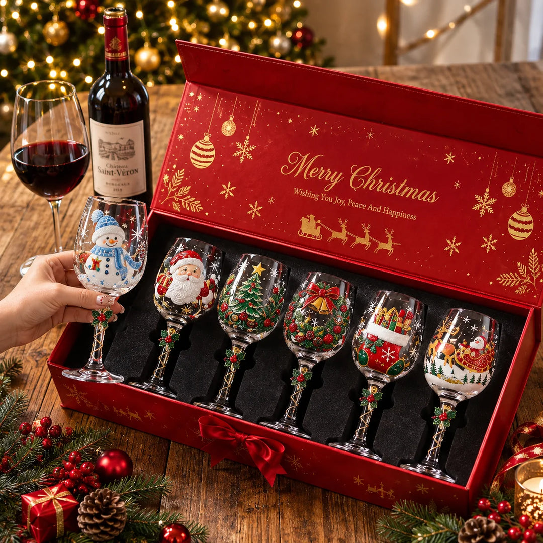 Christmas Festive Wine Glass Gift Set